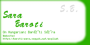 sara baroti business card